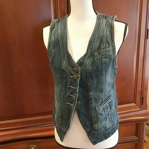 Cabi denim vest sz small